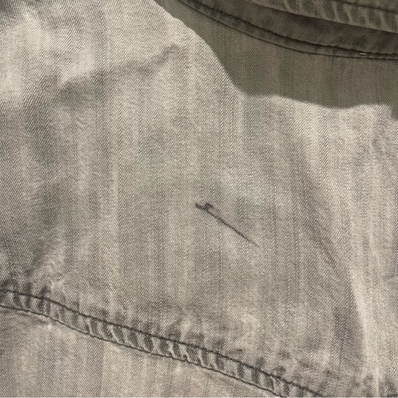 NWT soft surroundings gray ombré button up chambray top size XL (FLAW) - Picture 6 of 7